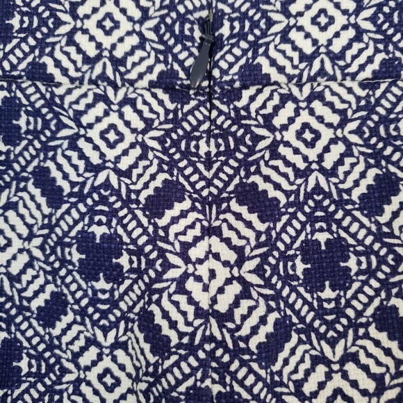 J. Crew Blue and White Patterned Cotton Skirt - Picture 3 of 5